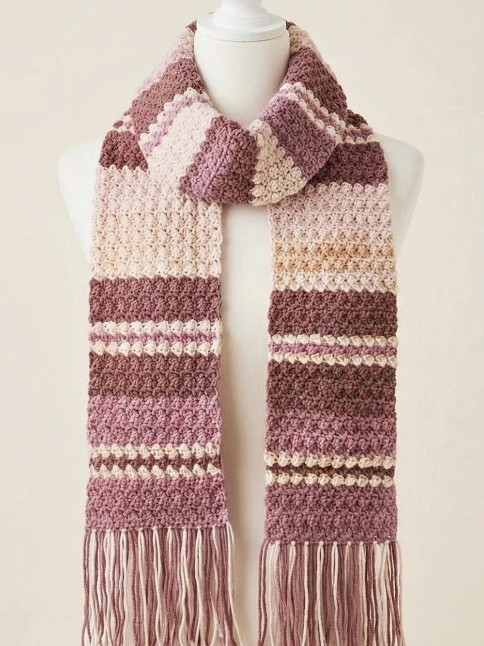 Handmade crocheted scarf